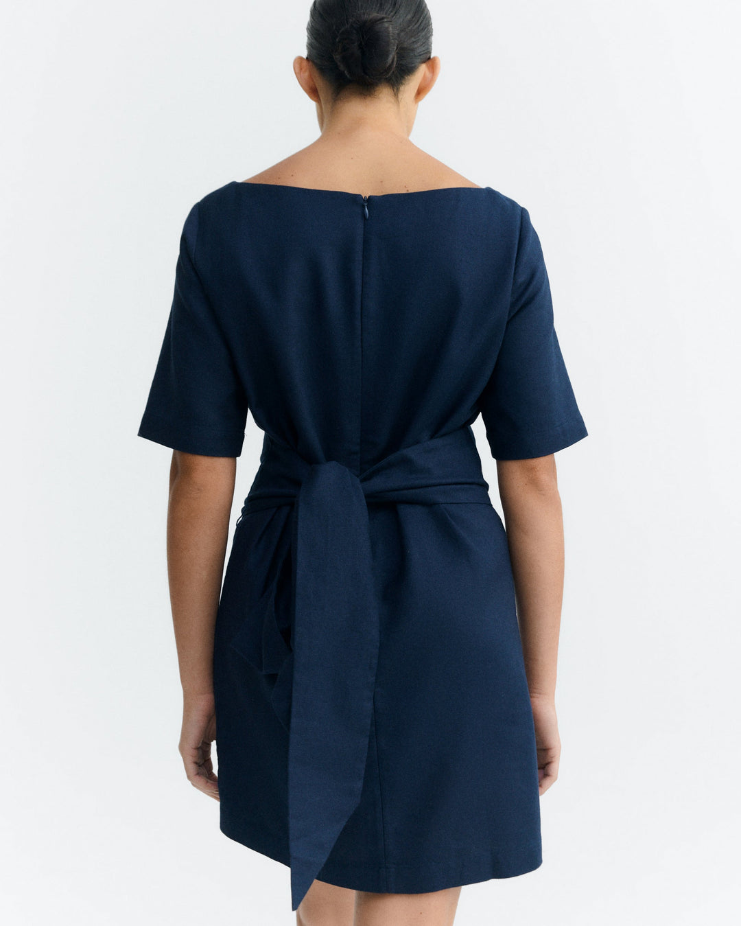 HEMP KIERAN DRESS - NAVY