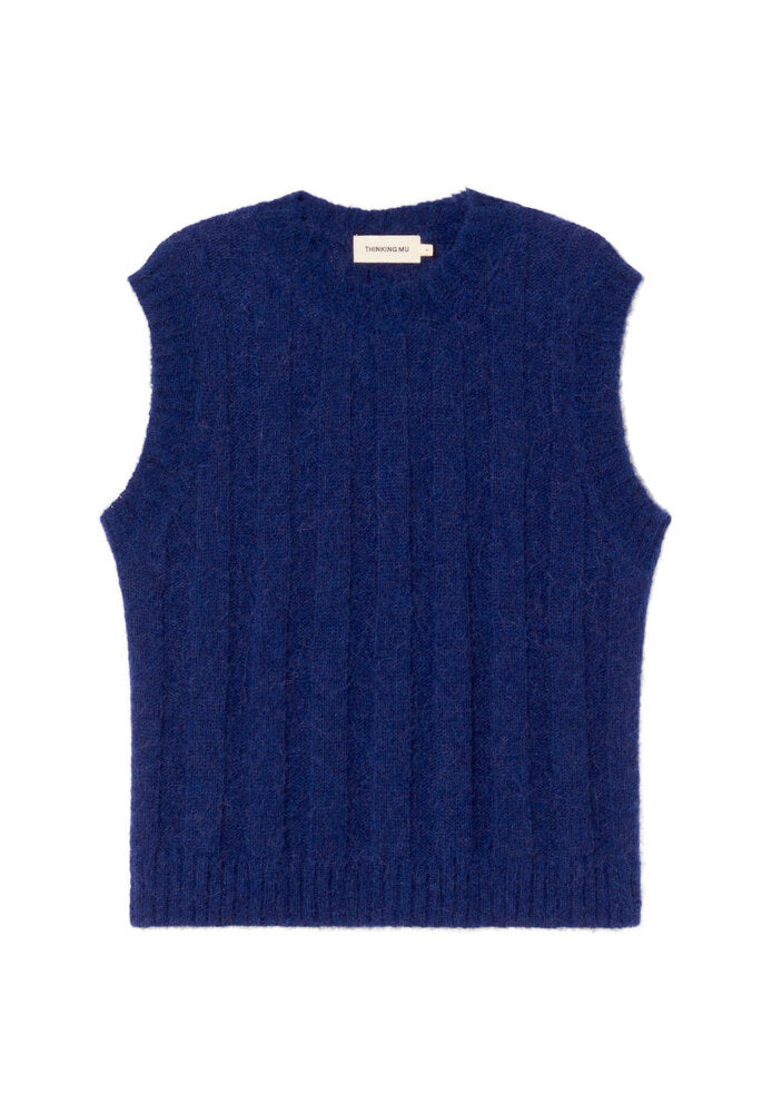 KELLY KNITTED VEST - KLEIN BLUE