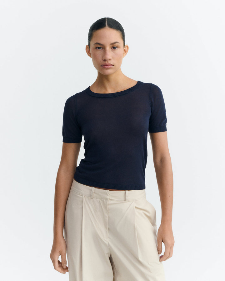 NOCTIS KNITTED TOP - NAVY