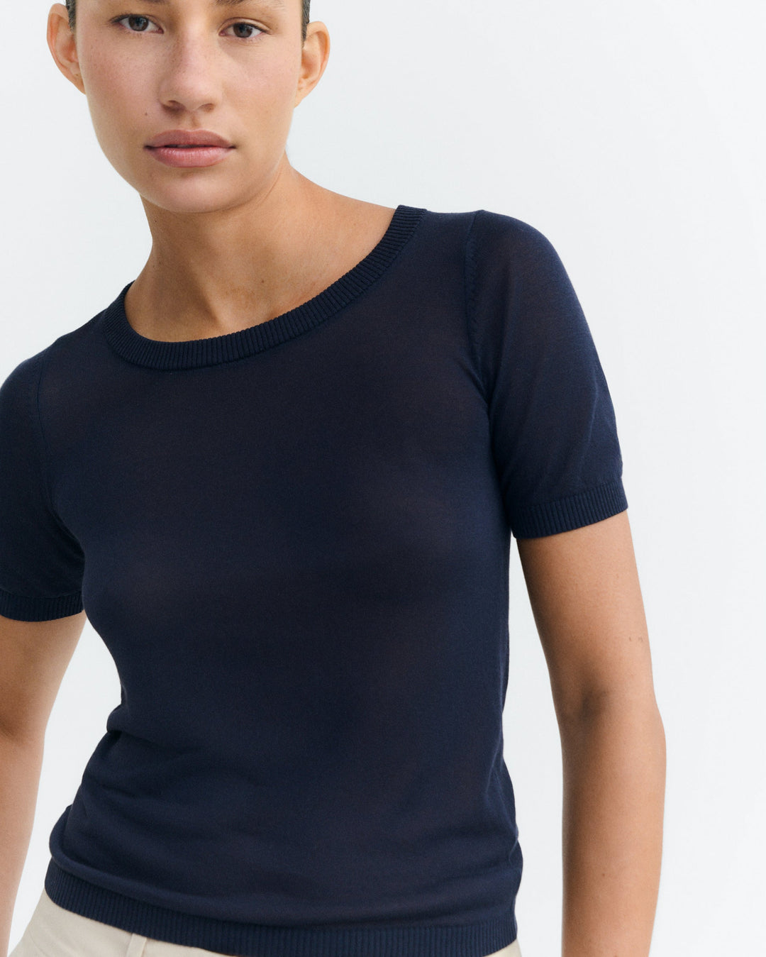 NOCTIS KNITTED TOP - NAVY