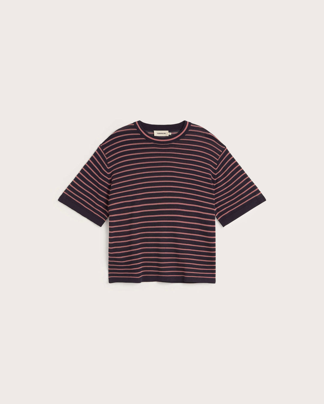 ZENNA KNITTED T - NAVY STRIPE