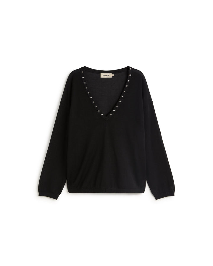 BLACK NICOLE KNITTED SWEATER