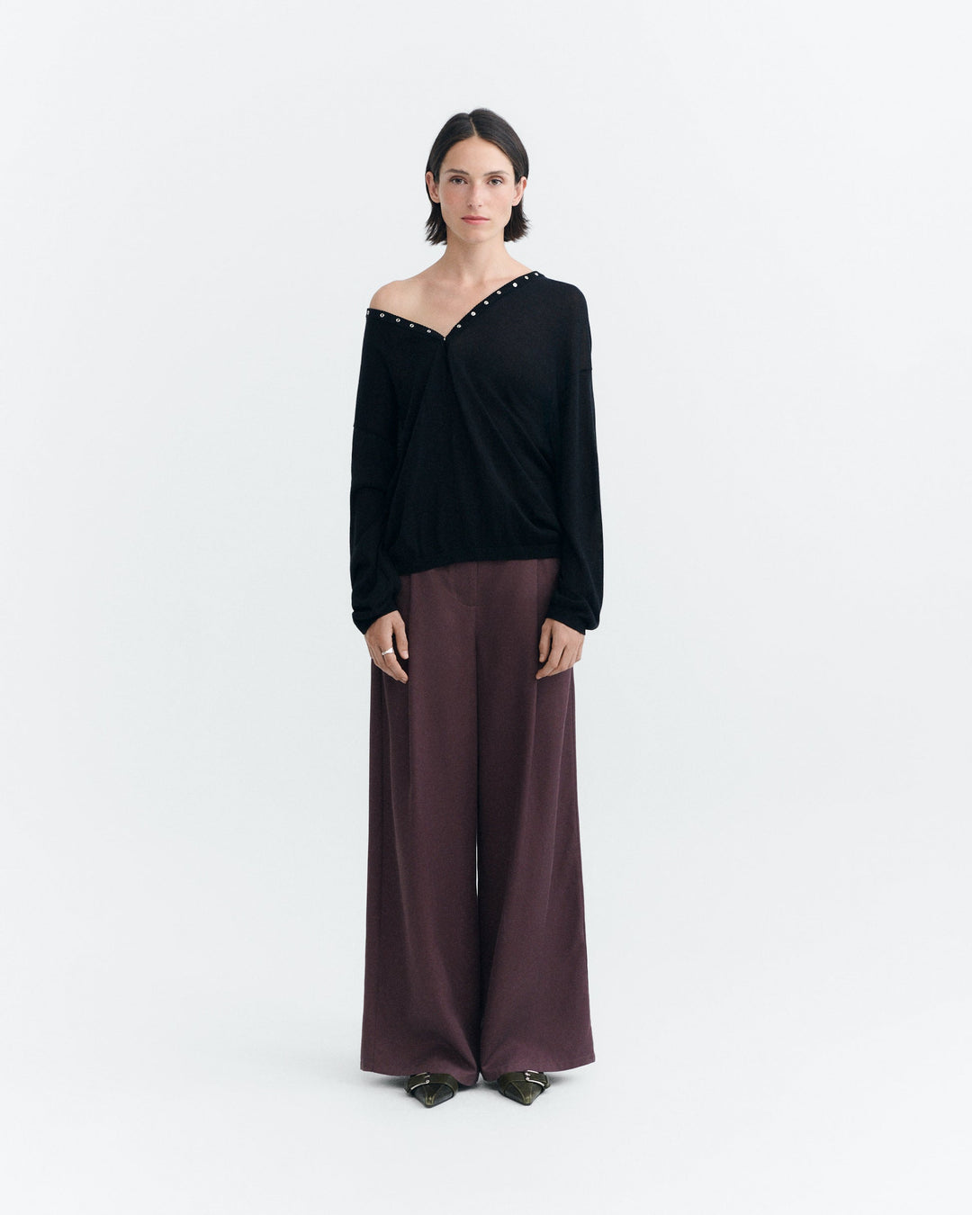 BLACK NICOLE KNITTED SWEATER