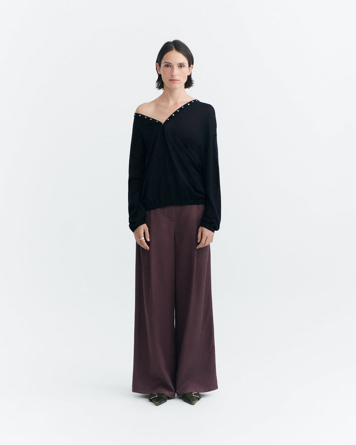 BLACK NICOLE KNITTED SWEATER