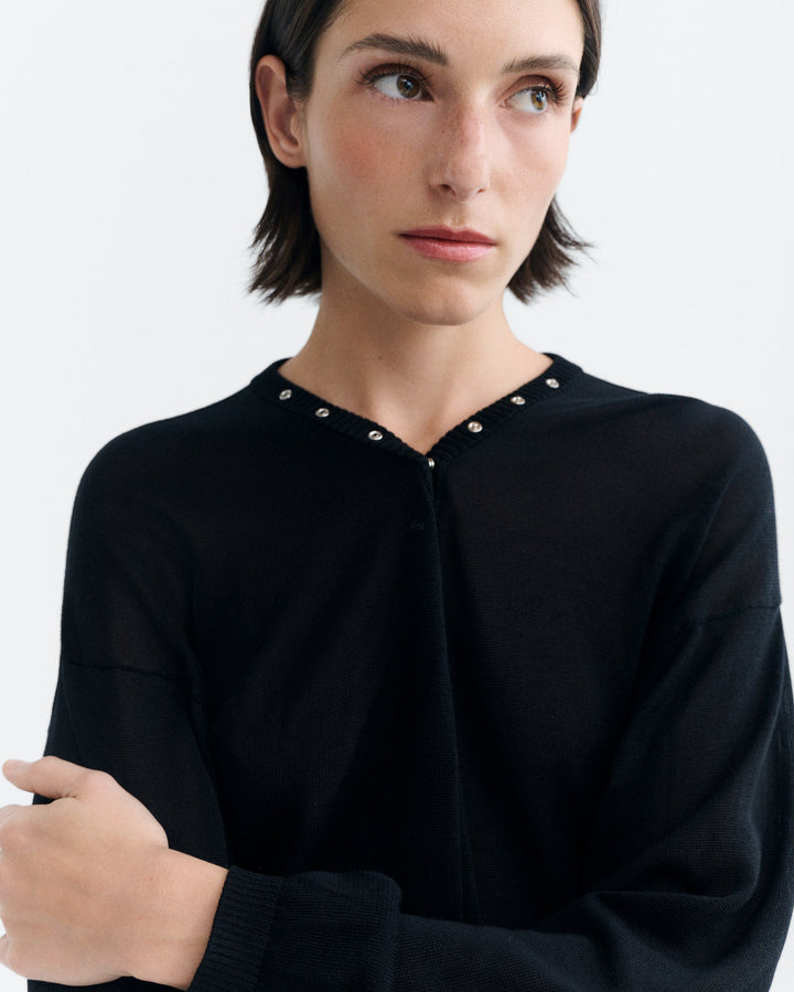 BLACK NICOLE KNITTED SWEATER
