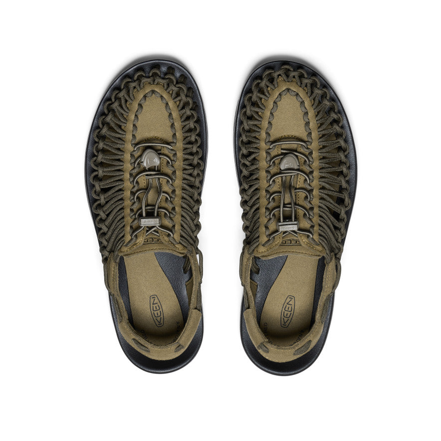 Uneek- dark olive/black - recycled plastic cord upper / rubber outsole