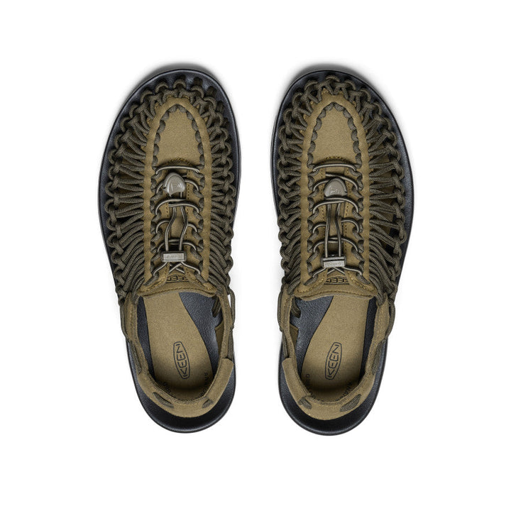 Uneek- dark olive/black - recycled plastic cord upper / rubber outsole