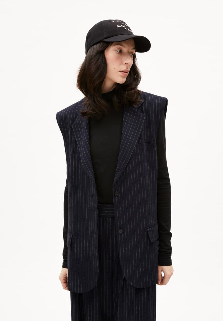 AAVEST PINSTRIPE - night sky white