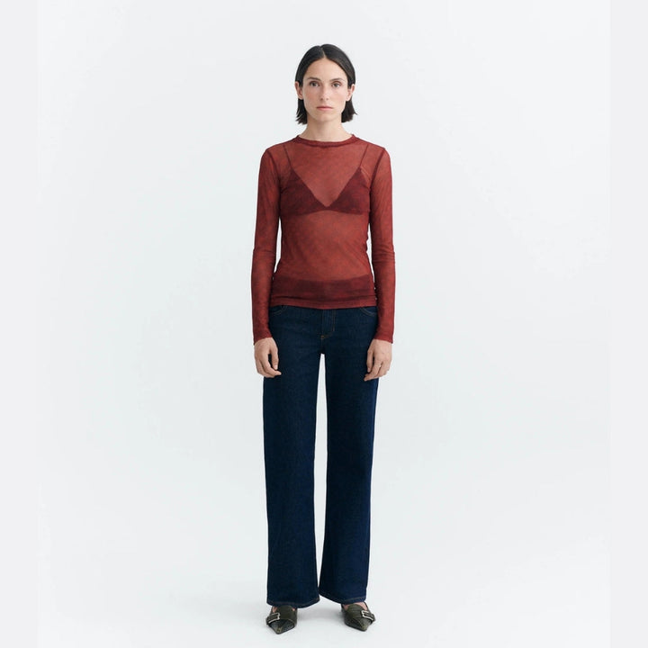 NOIR PRINT RED TERE TOP