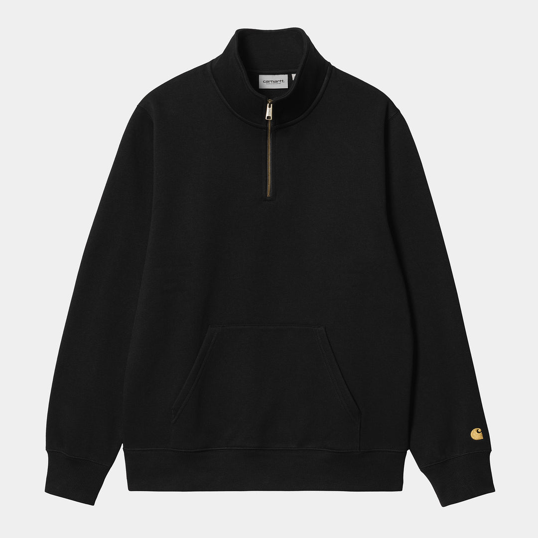 Chase Neck Zip Sweatshirt - Black/Gold