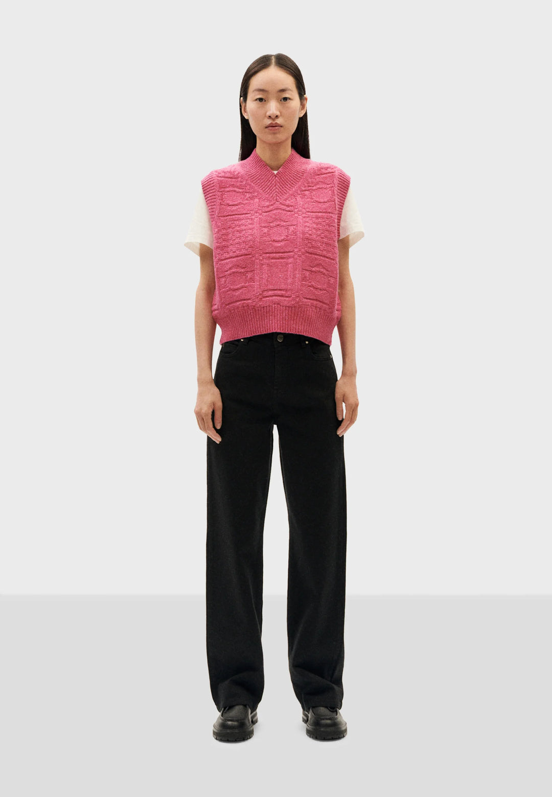 PINK LINKS MICA KNITTED VEST