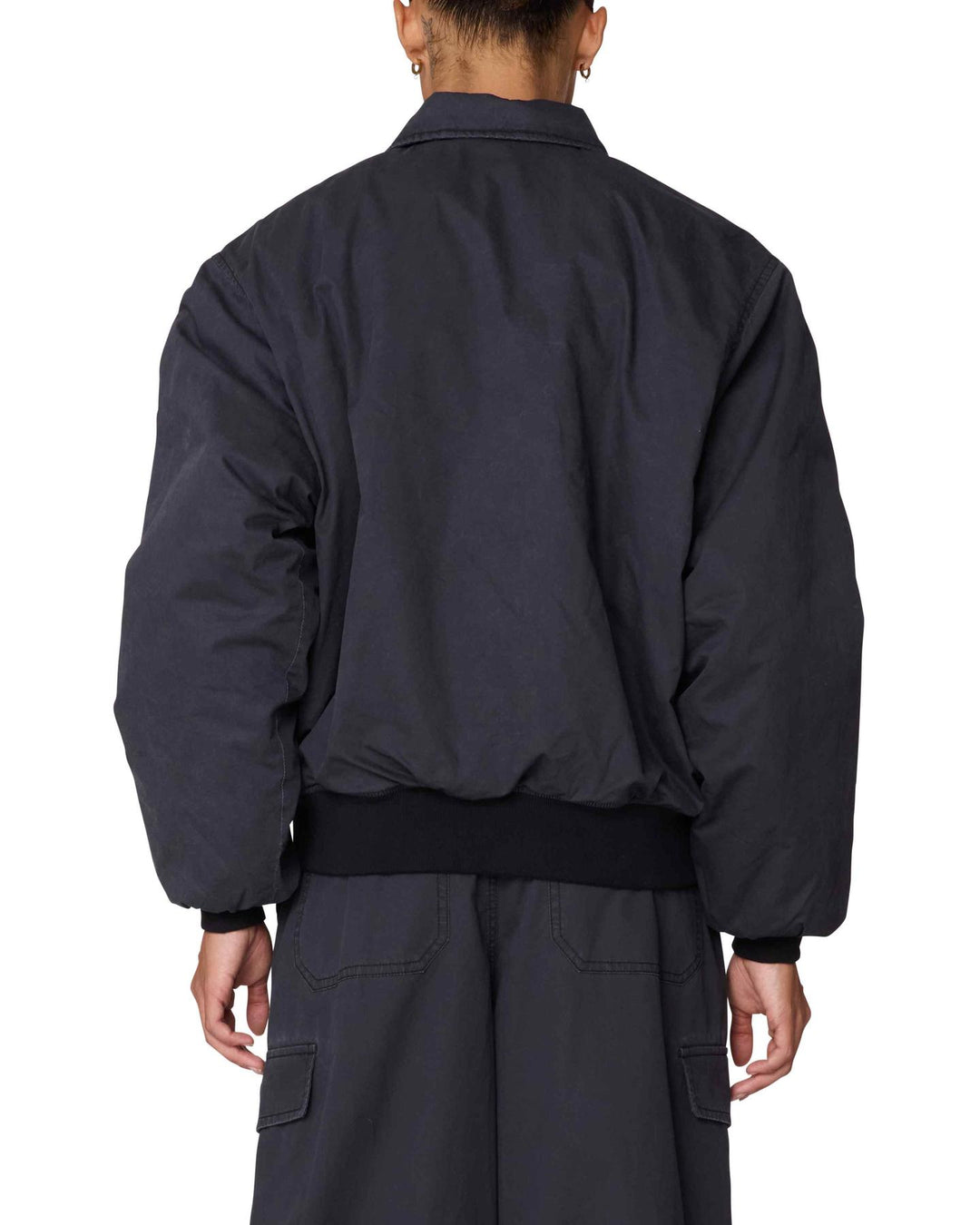 FLORIEN BOMBER - BLACK FADED WASH