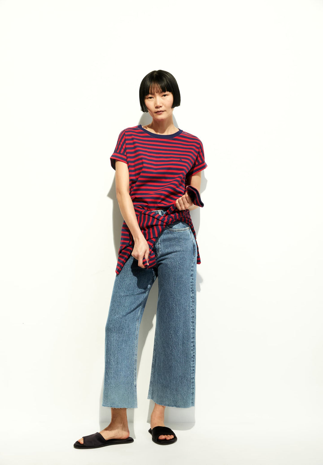 IDAARA STRIPES  - blue noon-coral blush
