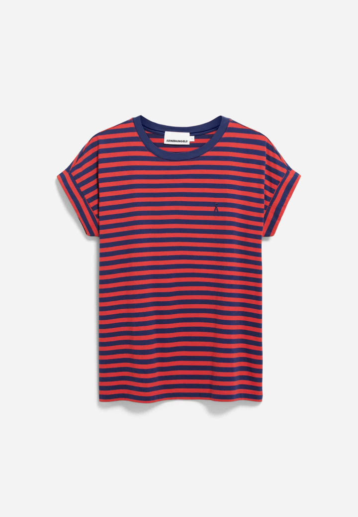 IDAARA STRIPES  - blue noon-coral blush