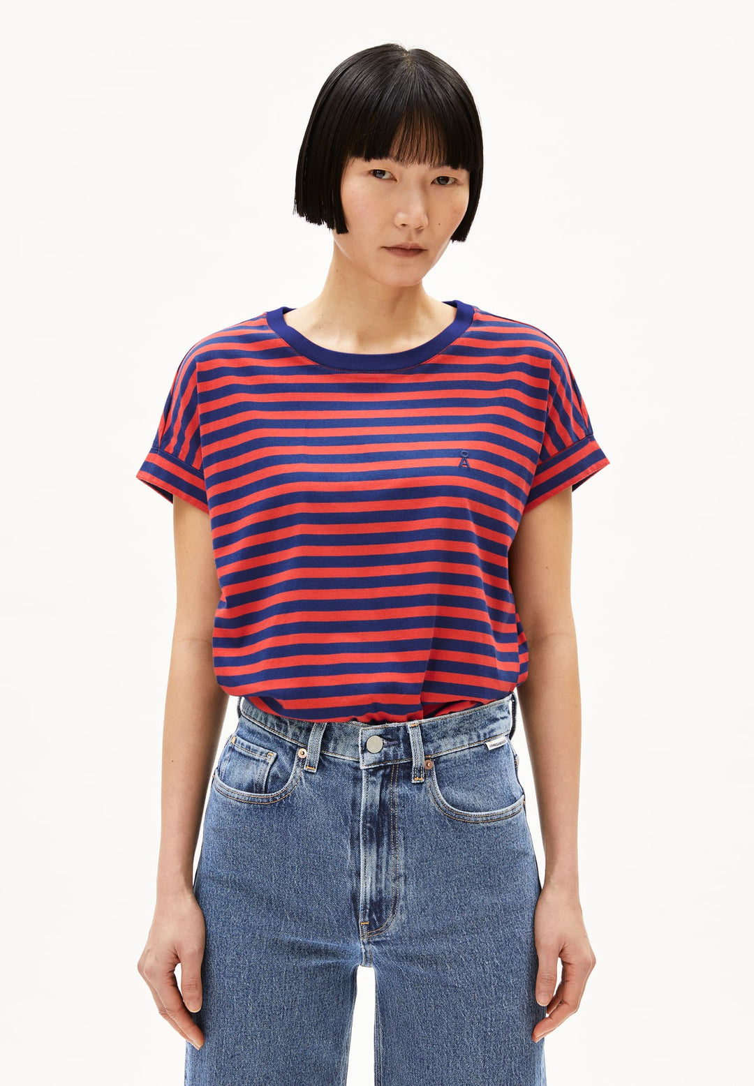 IDAARA STRIPES  - blue noon-coral blush