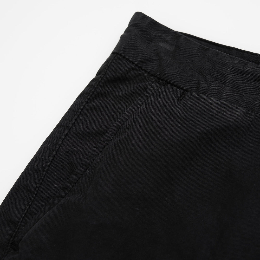 John Short 100% Cotton Black garment dyed no length