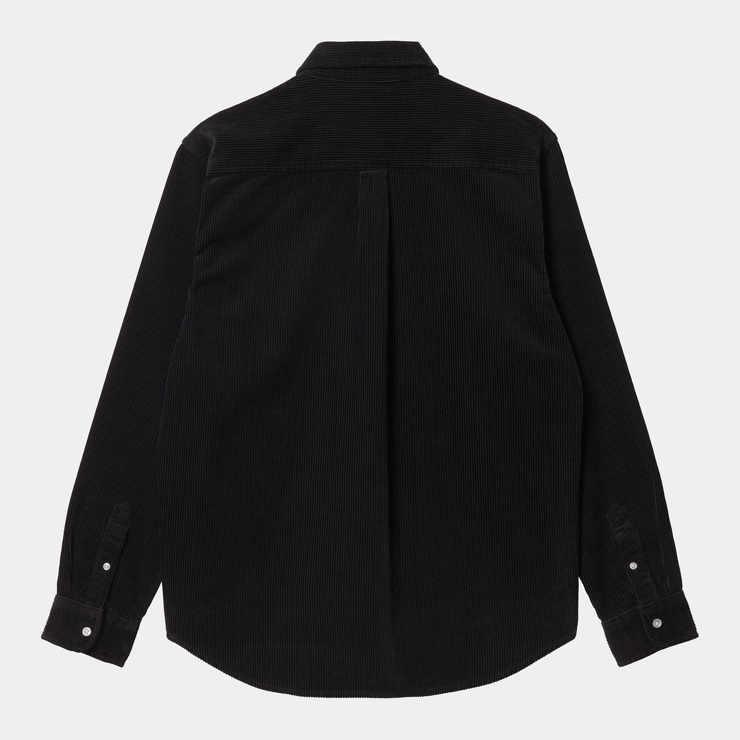 L/S Madison Cord Shirt - black wax