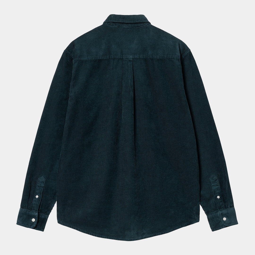 L/S Madison Cord Shirt - Duck Blue / Wax