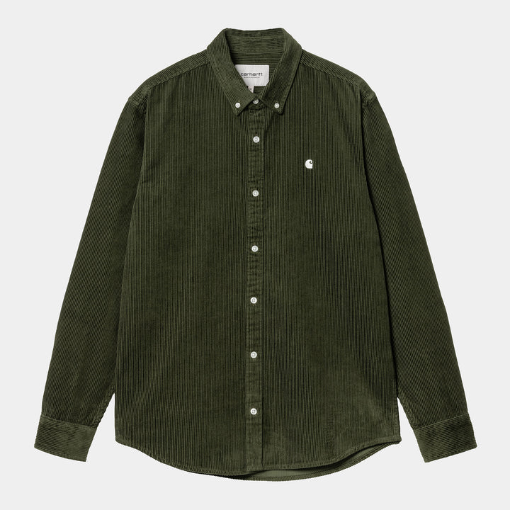 L/S Madison Cord Shirt - tarragon wax