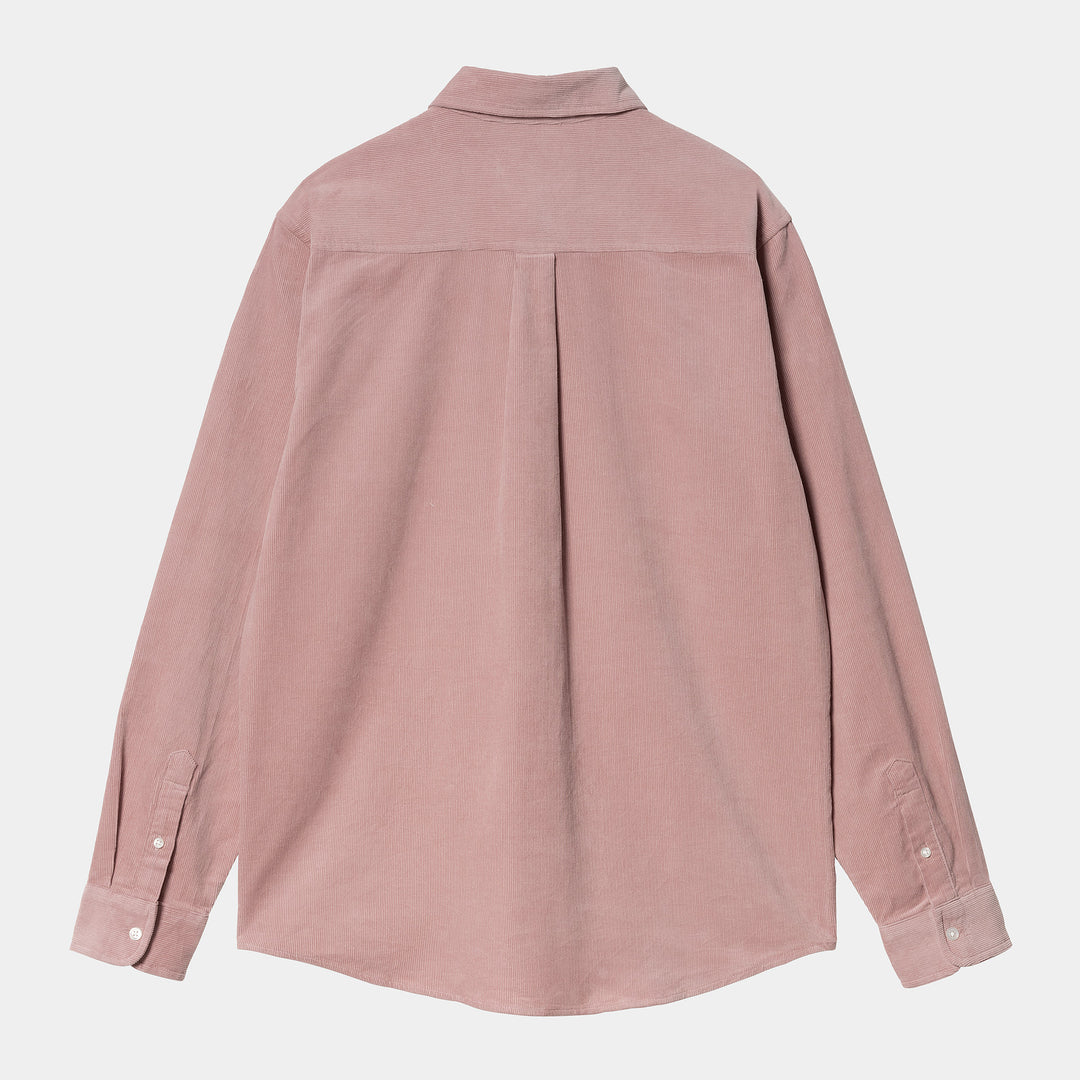 L/S Madison Fine Cord Shirt - Glassy Pink / Wax