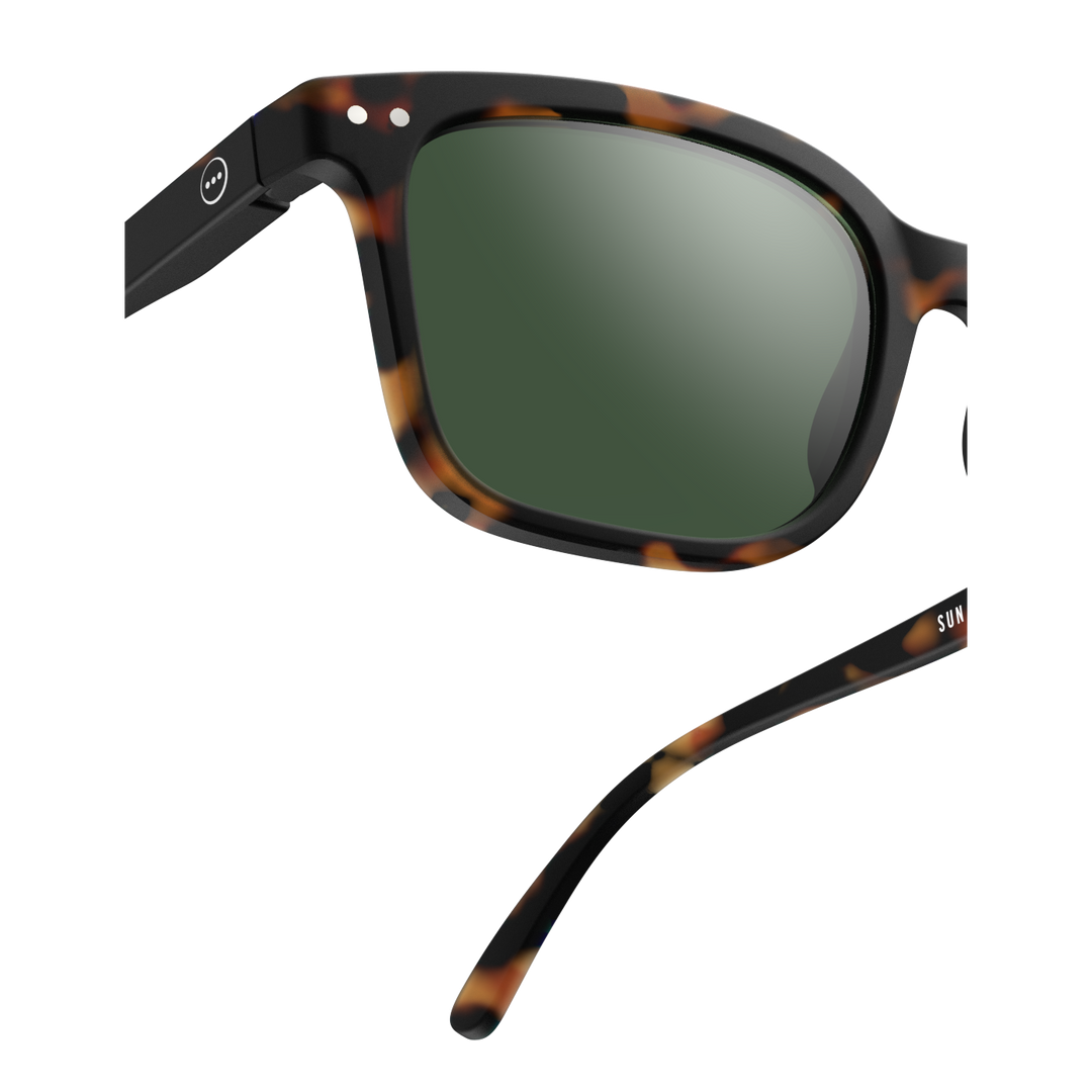 #L Sun Glasses - Tortoise green lense