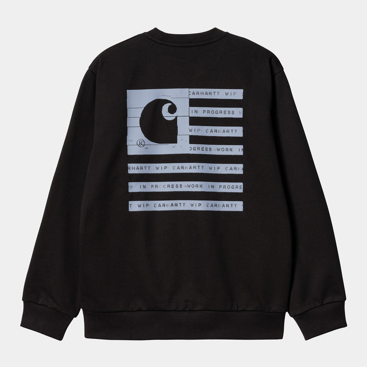 Label State Flag Sweatshirt - black/sky