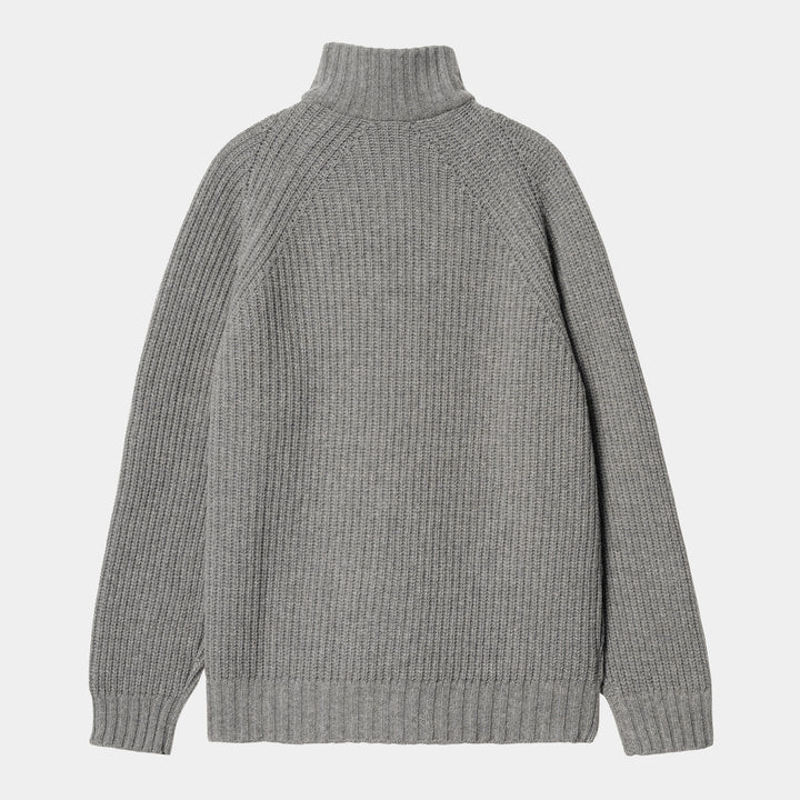 Marlon Half Zip Sweater - grey heather