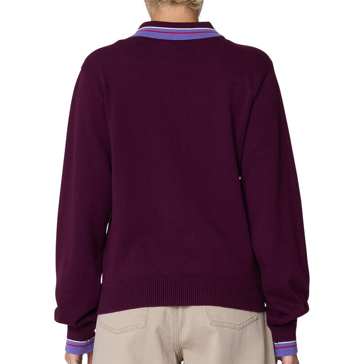 GOALIE POLO SWEATER-  BEET