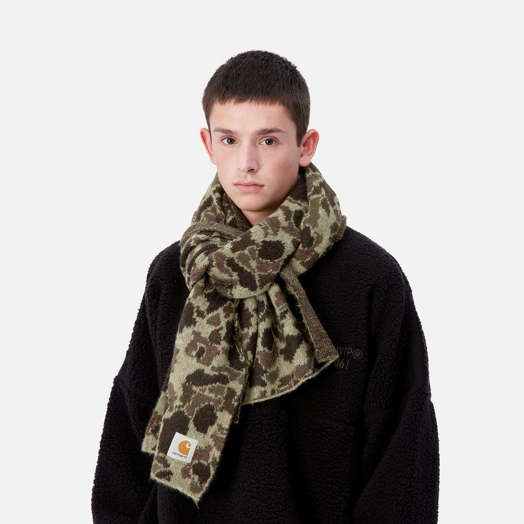 Palmer Scarf - Camo Duck Jacquard, Green