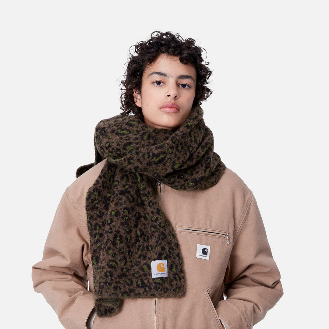 Palmer Scarf - Camo Leo Jacquard, Tamarind