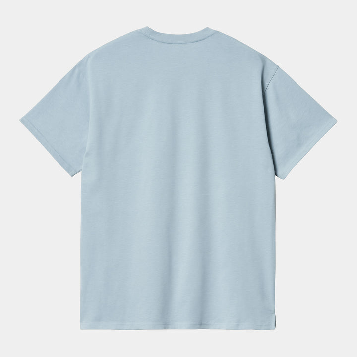 Madison T-Shirt 100 % Organic Cotton Frosted Blue / White -