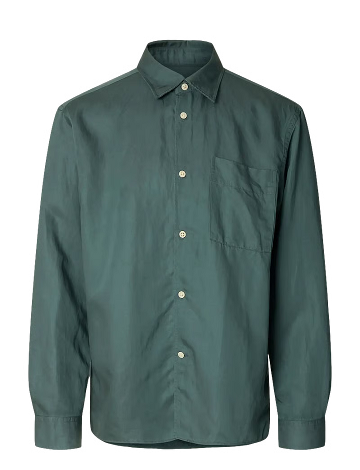 MIKA TENCEL BLEND LS SHIRT - green
