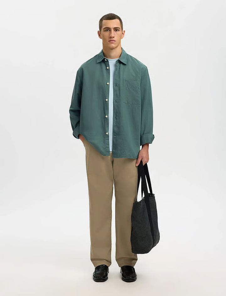 MIKA TENCEL BLEND LS SHIRT - green