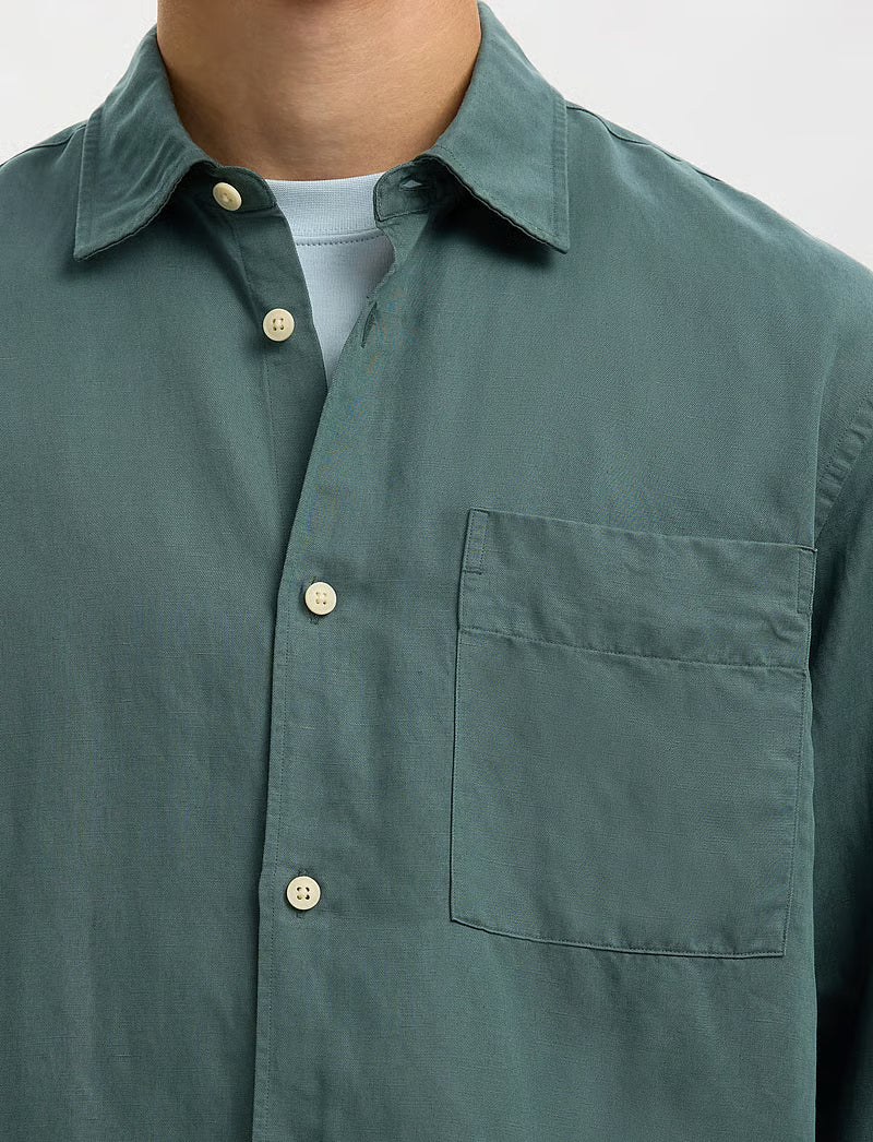 MIKA TENCEL BLEND LS SHIRT - green
