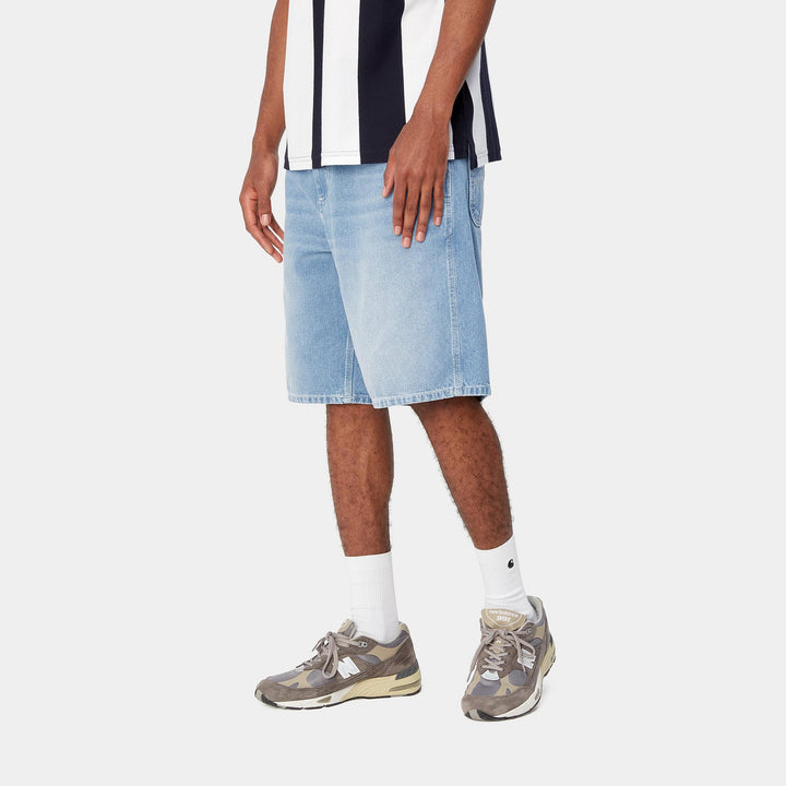 Simple Short 100 % Cotton - Blue light true washed