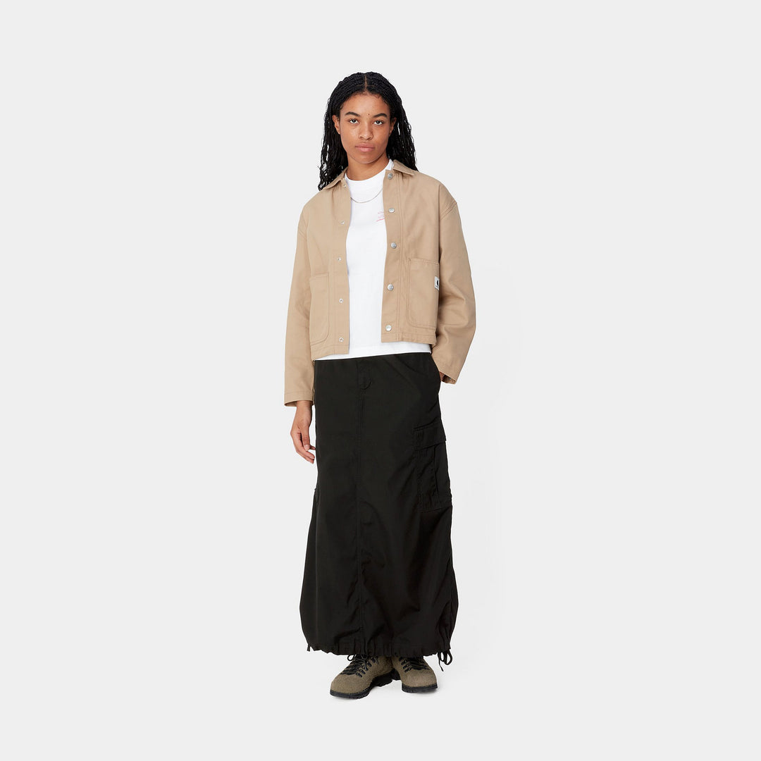 W' Cargo Skirt LongBlack rinsed