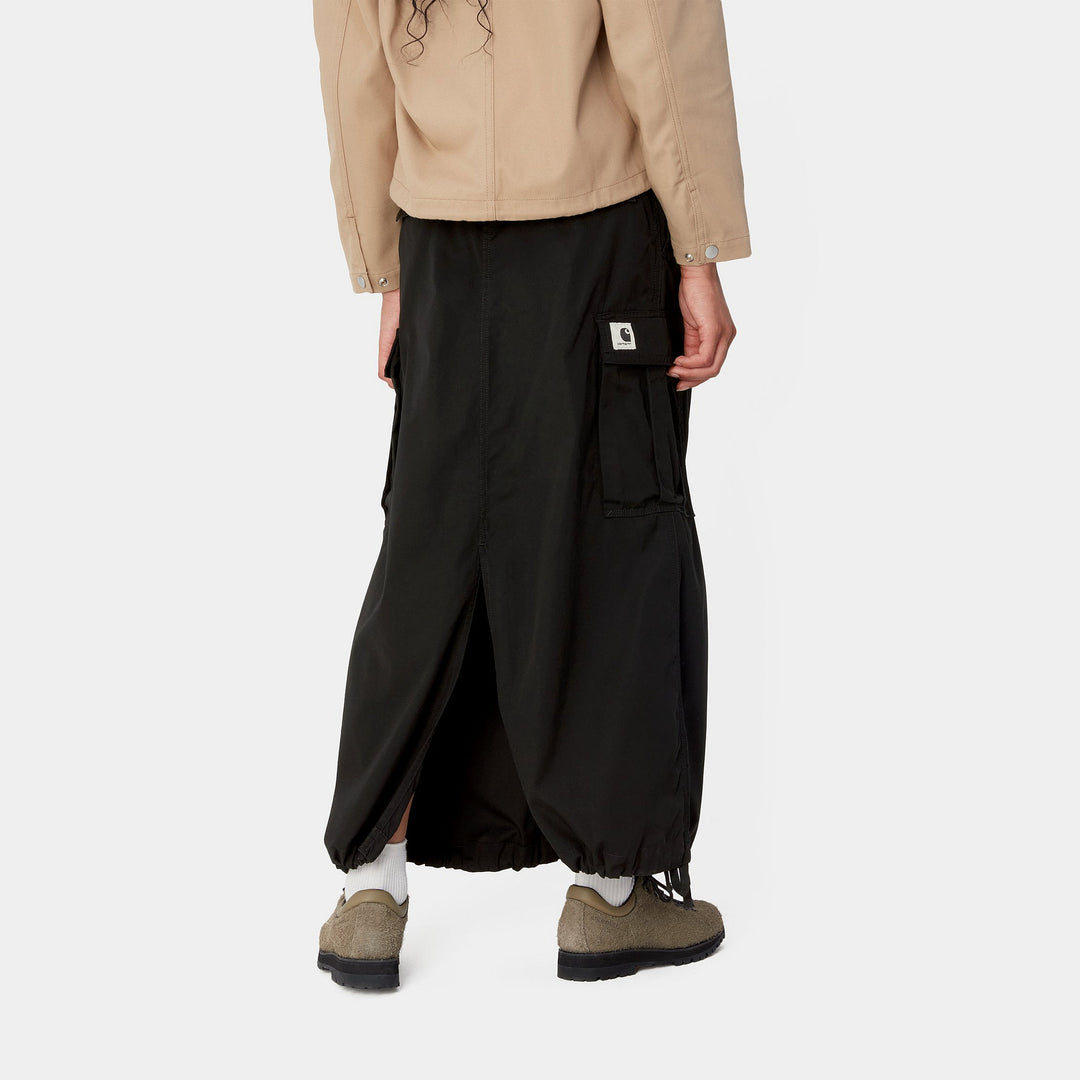 W' Cargo Skirt LongBlack rinsed