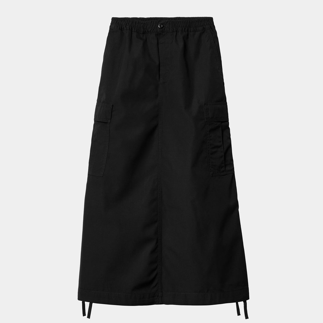 W' Cargo Skirt LongBlack rinsed