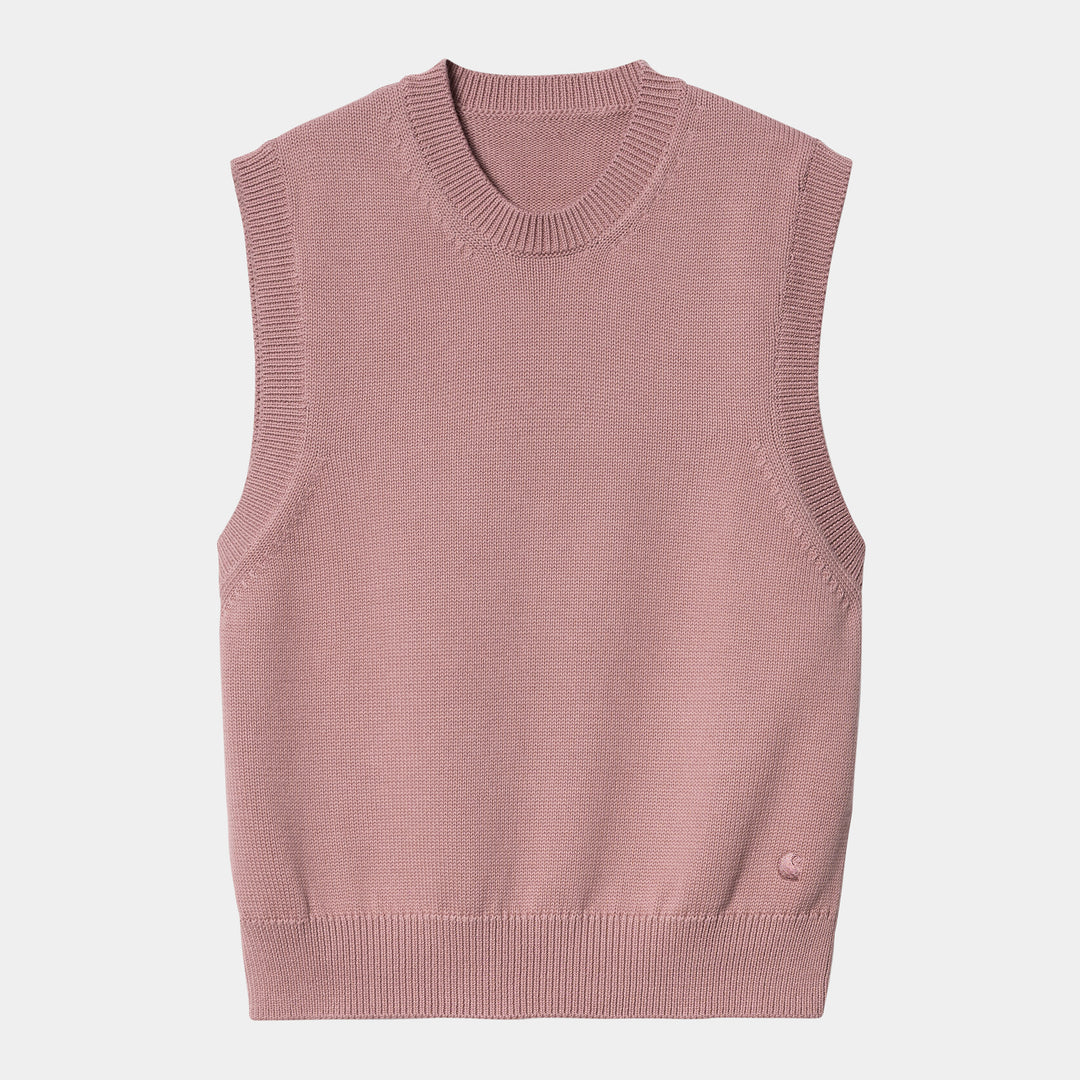 W' Chester Vest Sweater - glassy pink