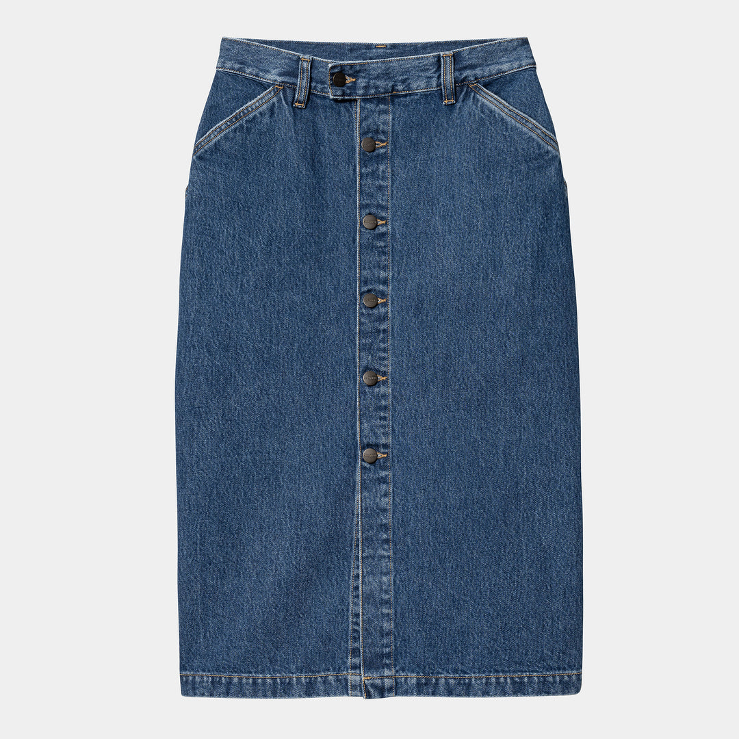 W' Colby Skirt 100 % Cotton Blue stone washed