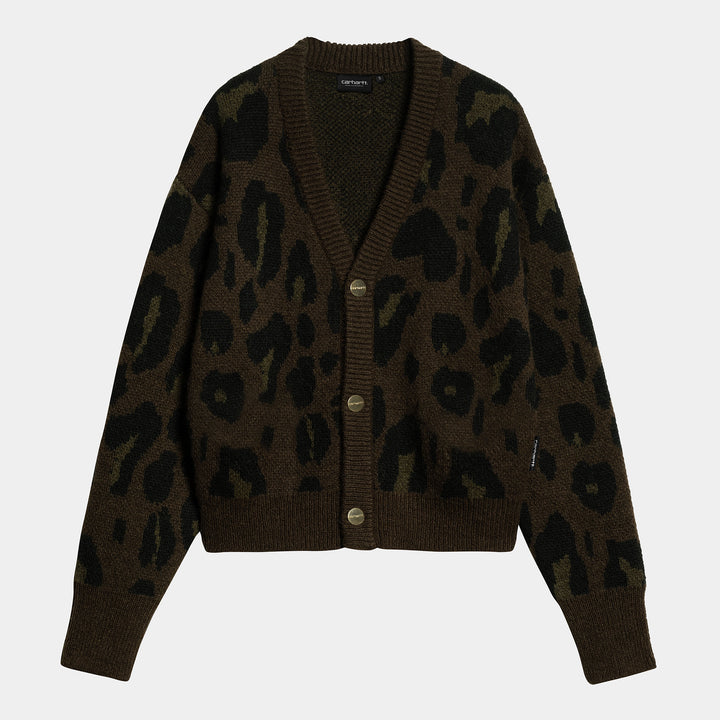 W' Merton Cardigan Camo Leo Jacquard, Tamarin