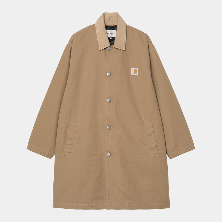 Webster Coat Black / Leather rinsed