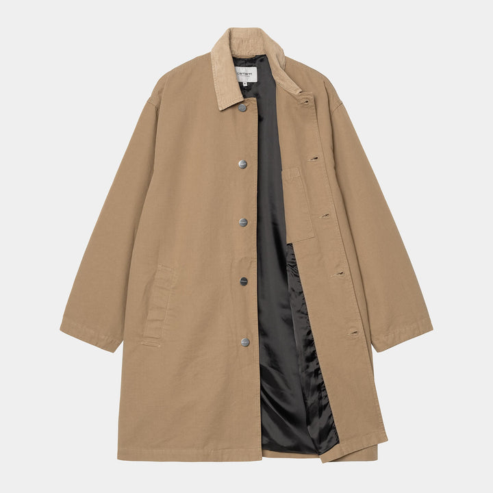 Webster Coat Black / Leather rinsed
