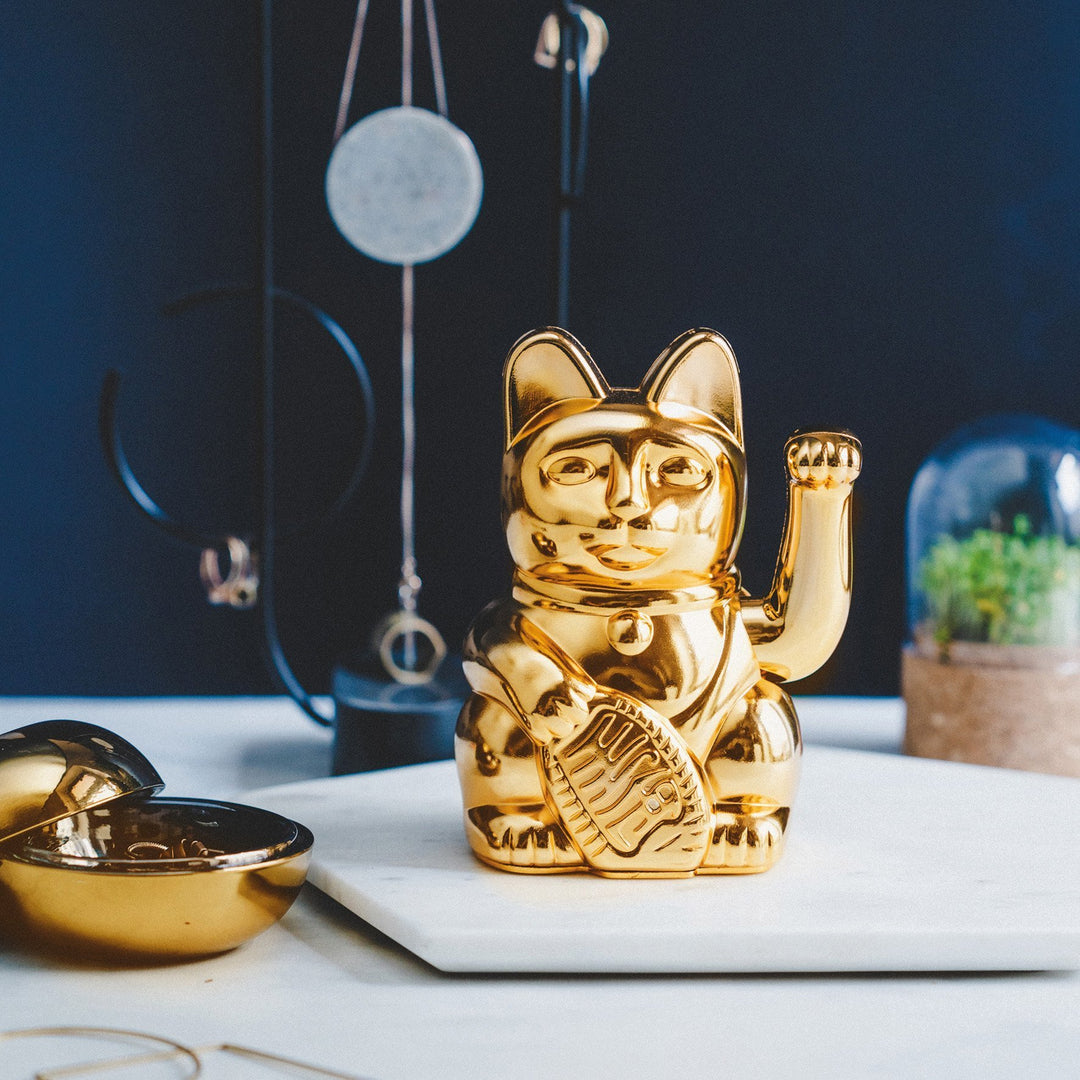 Lucky Cat - Glossy Gold