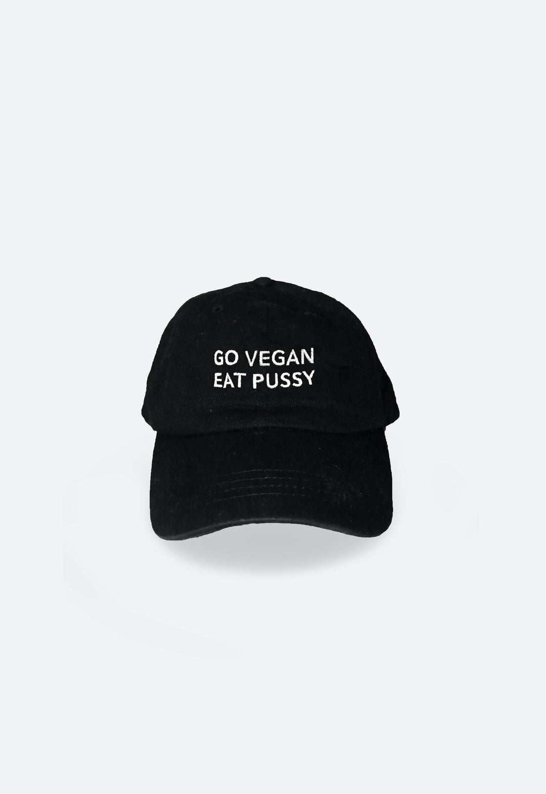 Cap "go vegan eat pussy" - black