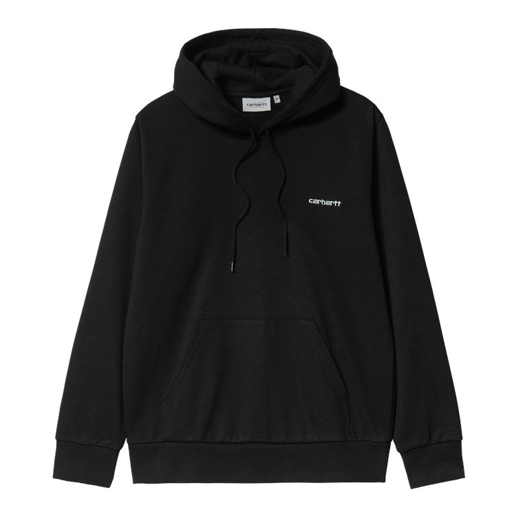 Hooded Script Embroidery Sweat 74/26 % Cotton/Polyester Black/