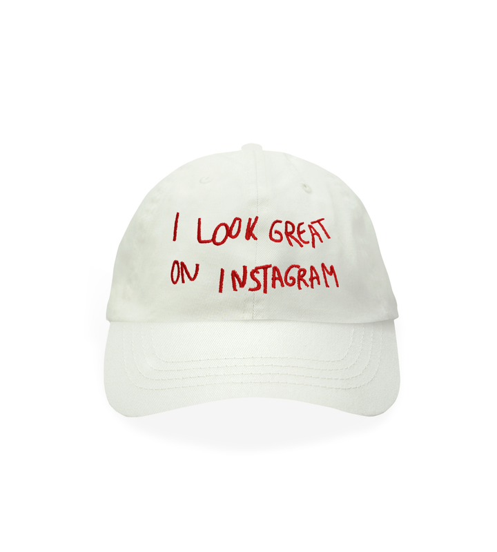 Cap "I look great on instagram" - white