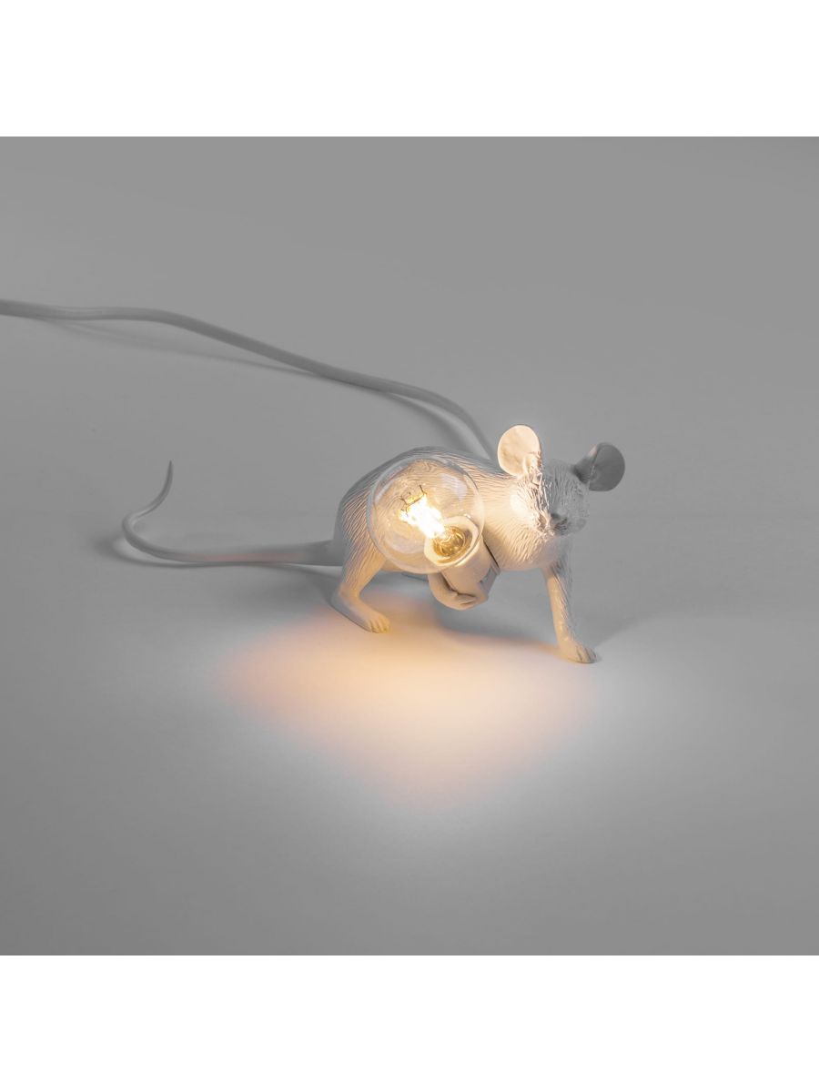 Mouse Lamp "Lie Down" - white