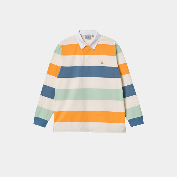 L/S Henwick Rugby Shirt - wax/stripe